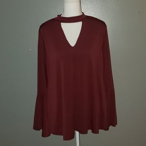 Burgandy top